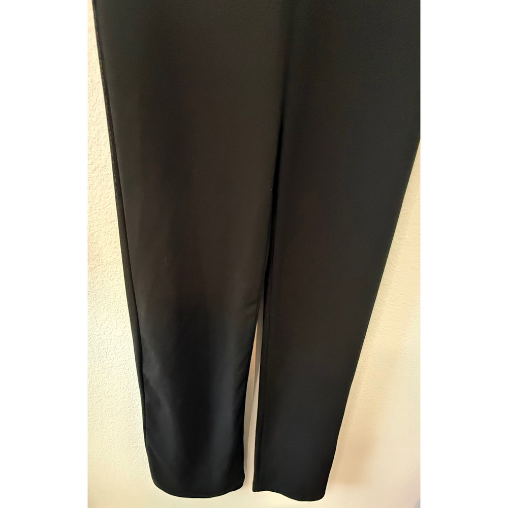 Lulus Black Strapless Notched Popover Wide‎ Leg Jumpsuit Formal Size S - Picture 7 of 10